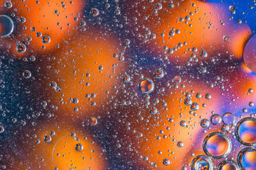 Space image of the other side of the moon, abstract background with orange