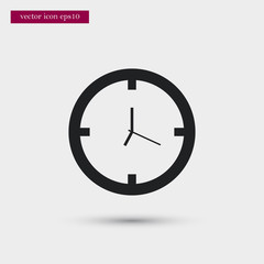 Clock icon simple vector sign