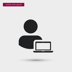 User icon simple vector sign