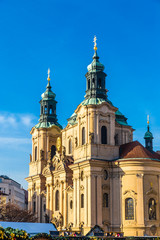Fototapeta na wymiar St.Nicholas Church-Old Town Square,Prague, Czechia