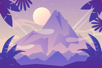 peak. vector mountain landscape