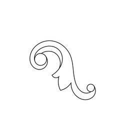 Vintage baroque ornament, corner. Retro pattern antique style acanthus. Decorative design element filigree calligraphy vector. - stock vector