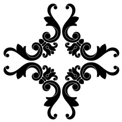 Fototapeta na wymiar Vintage baroque ornament, corner. Retro pattern antique style acanthus. Decorative design element filigree calligraphy vector. - stock vector