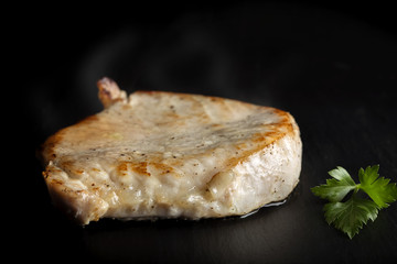 Piece of fried pork meat