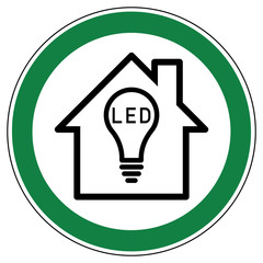 Obraz premium srg17 SignRoundGreen - german - ez17 ErlaubnisZeichen: LED-Lampen / Produkt ist ausschließlich für den Innenbereich geeignet - english - LED bulb / lamps / lights - for indoor use only - green g5840