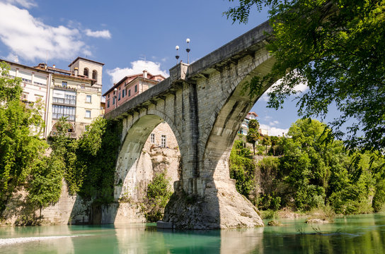 view of Devil's bridge at Cividale del Friuli