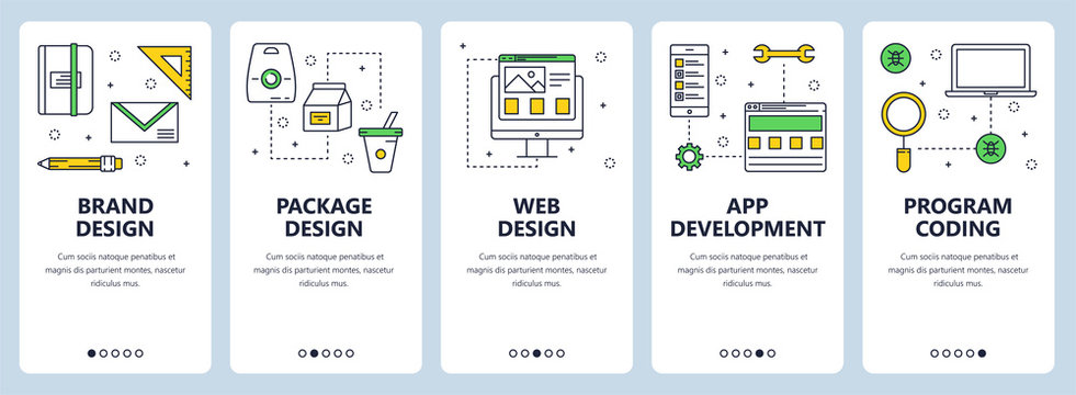 Vector modern thin line brand design concept web banners