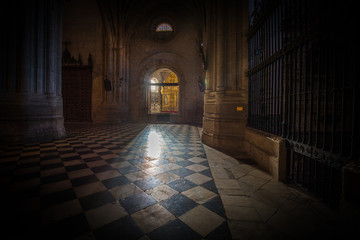 Fototapeta na wymiar Catedral en Palencia, Castilla y León, España