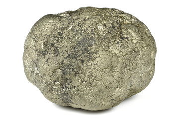 pyrite ball from Hohenems/ Austria isolated on white background