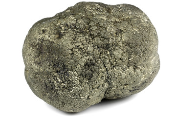 pyrite ball from Hohenems/ Austria isolated on white background
