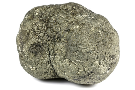 pyrite ball from Hohenems/ Austria isolated on white background