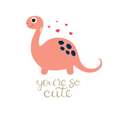 Cute dino illustration