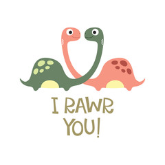 Cute dino illustration