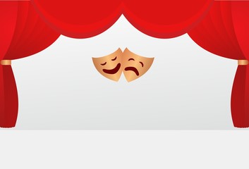 theater stage and masks