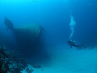 Fototapeta na wymiar Bonaire scuba diving 