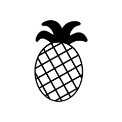 Pineapple Icon in trendy flat style isolated on white background. symbol for your web site design logo, app, UI. Flat design Vector Illustration EPS