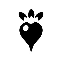 Beet root Icon in trendy flat style isolated on white background. symbol for your web site design logo, app, UI. Flat design Vector Illustration EPS