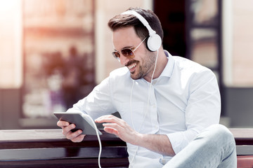 Listening to music