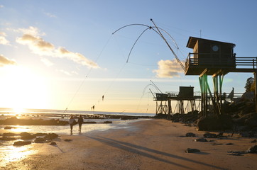 Carrelets dans l'Ouest de la France