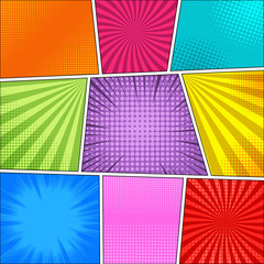 Comic book bright blank composition