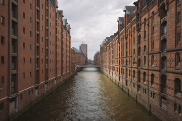 Naklejka premium Speicherstadt warehouse district in Hamburg, Germany