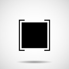 Creative logo of square. Geometric shape. Vector design element