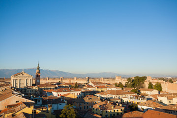 Fototapeta premium View of Cittadella, walled city in Italy
