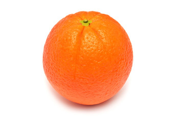 Ripe orange fruit isolated on white background