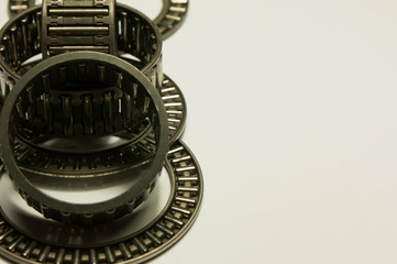 roller bearings on a white background
