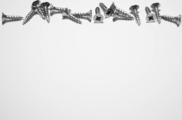 Fototapeta premium wood screws on a white background