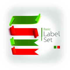 Label Set Green and Red 