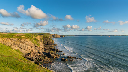 Pembrokeshire coast at Madoc's Haven near Nolton Haven, Dyfed, Wales, UK