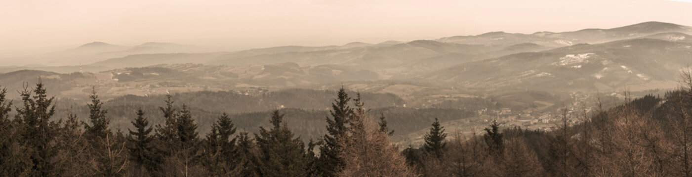 Fototapeta Sudety wschodnie - panorama