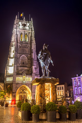 Tongeren market square at night - Tongeren, Belgium