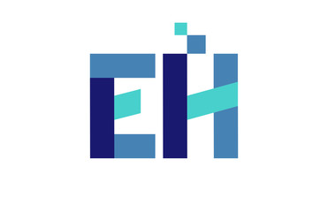 EH Digital Ribbon Letter Logo 