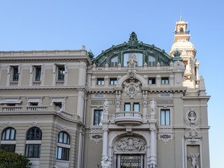 Fototapeta na wymiar Fachada del edificio Museo Casino de Montecarlo, Mónaco
