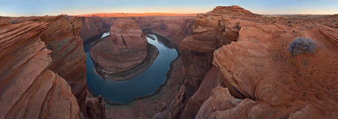 Horseshoe Band, scenic panorama. Grand canyon at Arizona on Colorado river, USA - obrazy, fototapety, plakaty