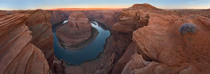 Foto op Plexiglas Horseshoe Band, scenic panorama. Grand canyon at Arizona on Colorado river, USA © Valeriy