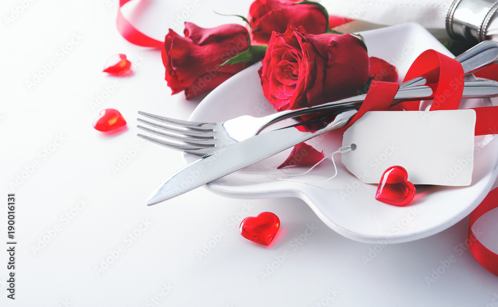 Wall mural concept valentine's day dinner