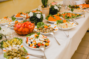 Fototapeta na wymiar catering wedding buffet for events