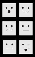 paper with a drawing of a emotion face.