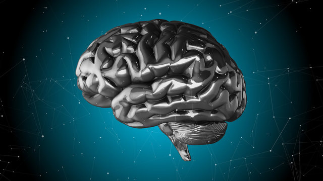 AI Artificial intelligence brain digital robotic brain deep learning computer machine