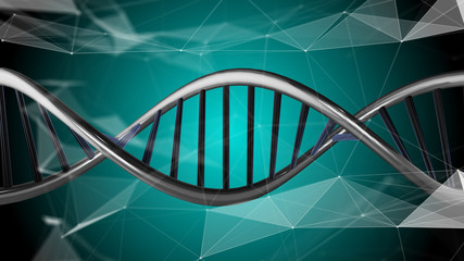 AI genetic engineering DNA helix molecule from stem cell for biotech genetic medical engineering research