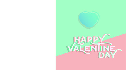 Happy valentine\'s day heart , greeting happy valentine day holiday , valentine day with color Pastels love