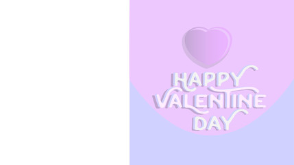 Happy valentine\'s day heart , greeting happy valentine day holiday , valentine day with color Pastels love