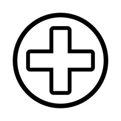 Obraz premium medical sign simple line icon