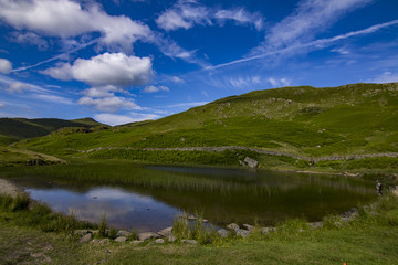 Naklejka na ściany i meble Lake on the top of Alcock Tarn