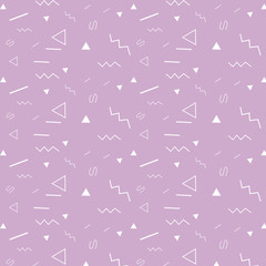 Vector pattern with white and pink. Form a triangle, a line. Hipster fashion