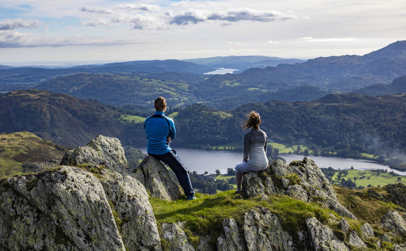 couple in Alcock Tarn