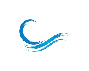Water Wave symbol and icon Logo Template